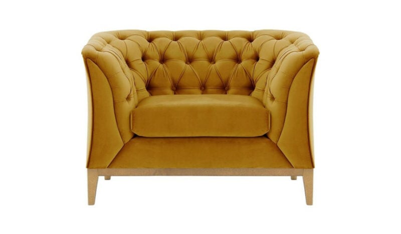 Fotel Chesterfield Modern Wood Velluto