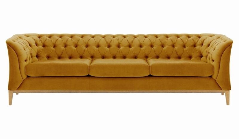 Sofa trzyosobowa Chesterfield Modern Wood Velluto