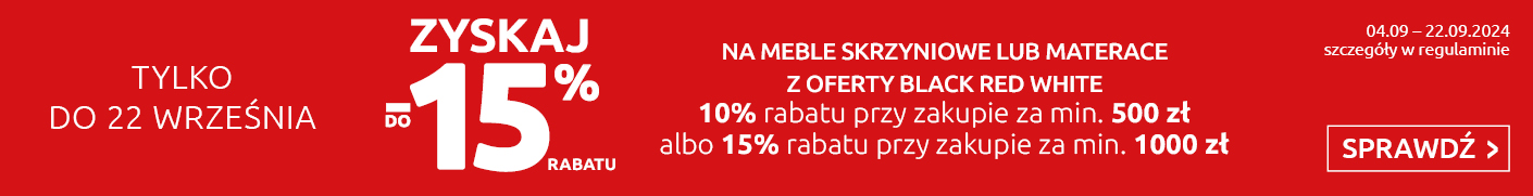 Zyskaj do 15% rabatu w Black Red White. Sprawdź!