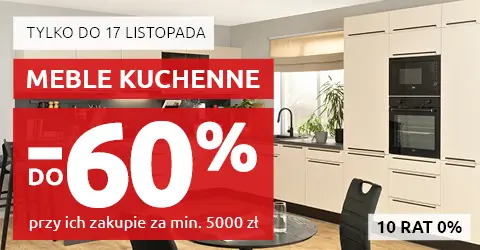 Meble kuchenne do -60% przy ich zakupie za min. 5000 zł w Black Red White. Sprawdź!